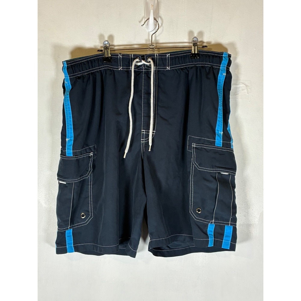 Sonoma Life + Style XL Blue Cargo Swim Trunks Board Shorts Mesh Lined